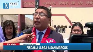 Fiscal Alfonso Barnechea sobre ingreso de las autoridades a las instalaciones de San Marcos:“Fue una actuación esencialmente policial” 
