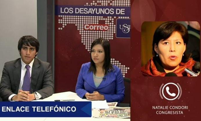 Natalie Condori sobre Democracia y Dignidad: "No hay ambición por ocupar la primera vicepresidencia"