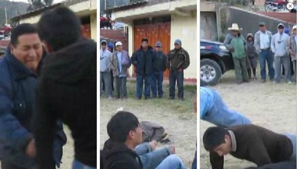 Cajamarca: Así rondas urbanas castigan a tres ladrones (VIDEO)