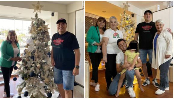Padre de Rodrigo Cuba pasó la Navidad con la profesora de su nieta. (Fotos: Instagram)