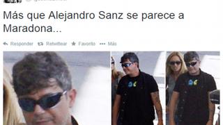 Por su sobrepeso comparan a Alejandro Sanz con Maradona