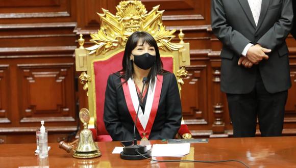 Mirtha Vásquez, presidenta del Congreso, indicó que el jueves la Junta de Portavoces definirá situación de la comisión especial del TC. (Foto: Congreso)