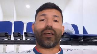 Sergio Agüero fue al estadio a dar su apoyo a Luis Suárez (VIDEO)