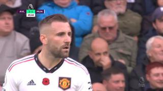 Gol del United: Luke Shaw disparó, se desvió el balón y llegó el descuento ante Villa (VIDEO)