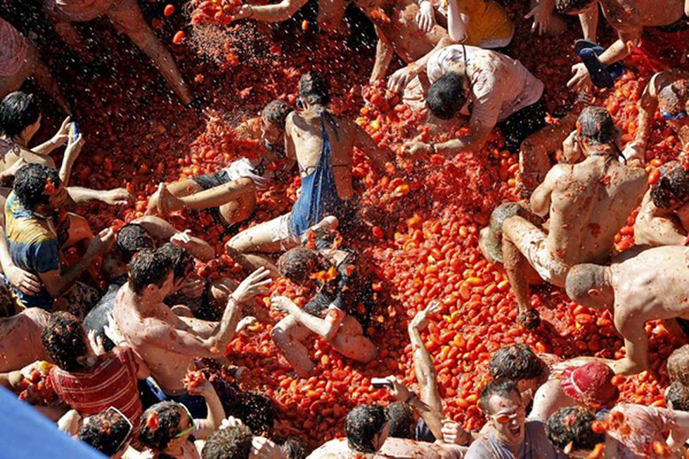 FOTOS: Celebran en España 'La Tomatina' como catarsis para olvidar la crisis