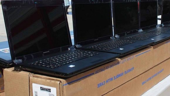 Decomisan lote de laptops de contrabando