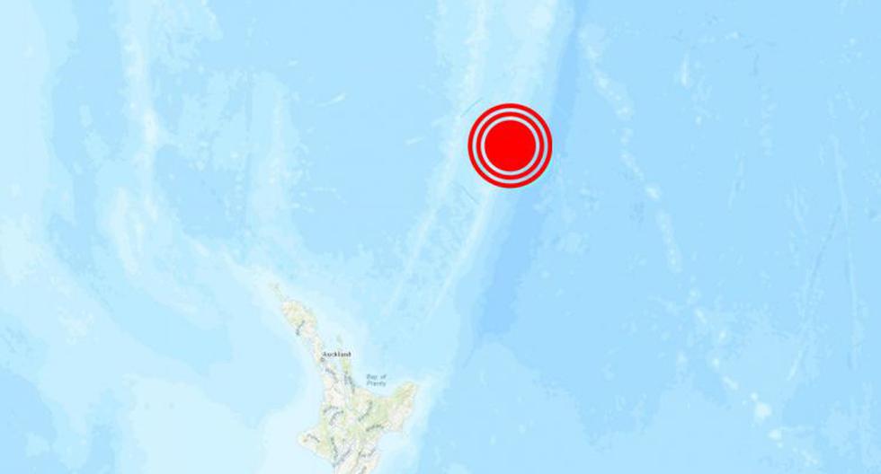 Un sismo de magnitud 6,3 sacude las islas Kermadec de Nueva Zelanda. (Captura/USGS).