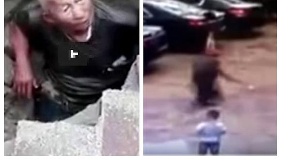 Anciano de 80 años es absorbido por la tierra en estacionamiento vehicular (VIDEO)