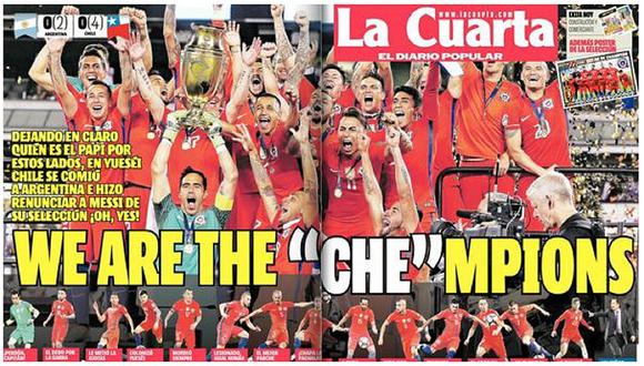Copa Centenario: ​Prensa chilena se burla así de la derrota argentina (FOTOS)