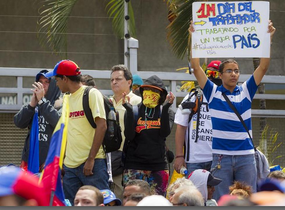 1 de Mayo: Estudiantes y sindicatos venezolanos exigen cambio laboral y político