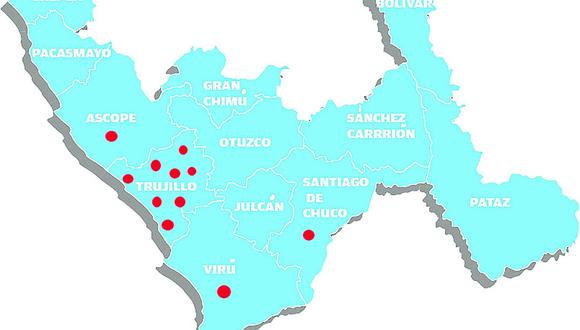 Doce distritos de La Libertad figuran como los más peligrosos y violentos del Perú 