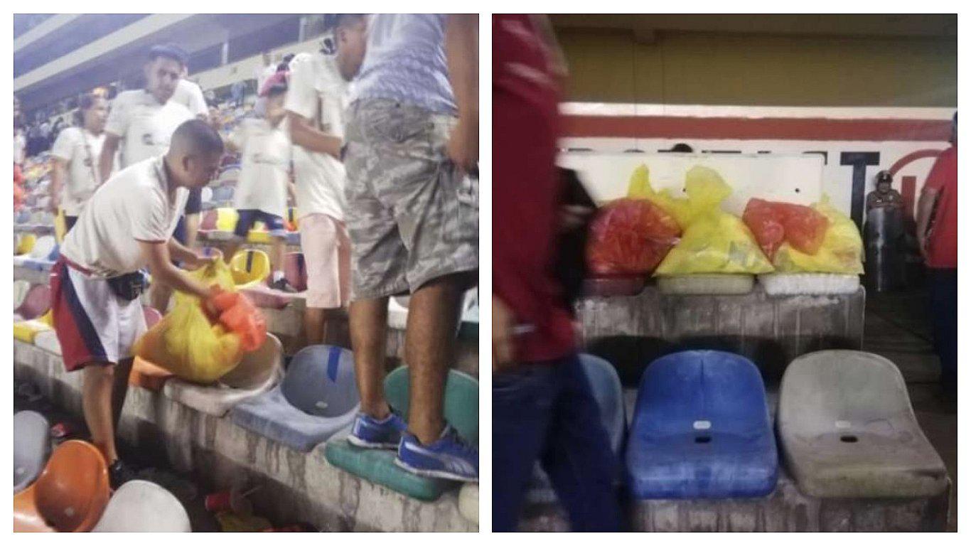 ​Hinchas de Universitario recogieron la basura acumulada en el Monumental tras la Noche Crema (FOTOS)