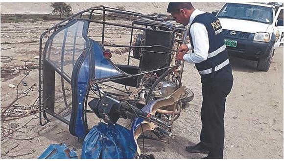 Banda de delincuentes desmantela mototaxi en la ciudad de Casma 