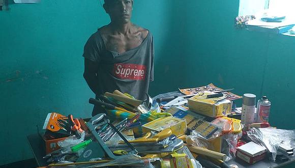 Hombre es capturado tras robar herramientas valorizadas en 2 mil soles