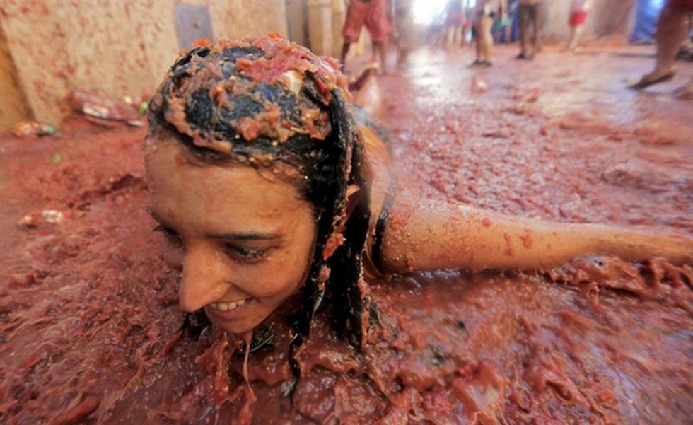 FOTOS: Celebran en España 'La Tomatina' como catarsis para olvidar la crisis