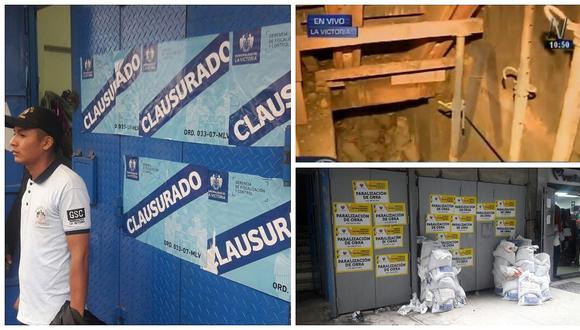 Gamarra: clausuran galerías por construir almacenes informales bajo tierra (VIDEO)