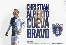 Ya es oficial: Pachuca le dio la bienvenida oficial a Christian Cueva