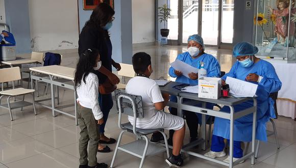 Desde el 26 de enero comenzó la aplicación de la tercera dosis a menores de 12 a 17 años edad en Tacna.