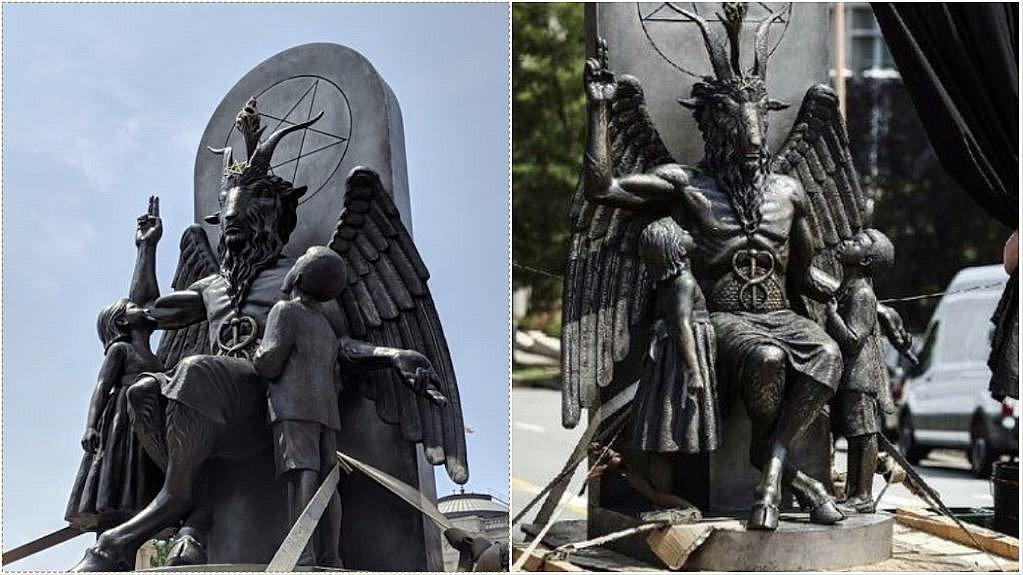 ​Polémica por instalación de enorme estatua satánica en Arkansas (VIDEO y FOTOS)