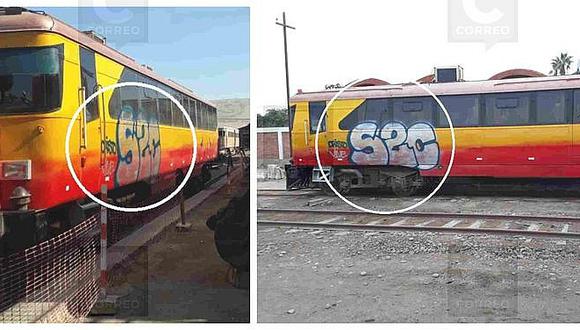 Realizan pintas con aerosol a autovagón dentro de museo ferroviario
