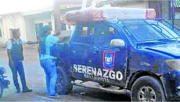 Usan el vehículo del serenazgo de Bellavista para realizar una mudanza (FOTO) 