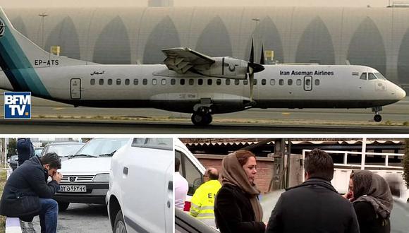 Tragedia aérea: Un avión con 66 pasajeros se estrella en Irán (VIDEO)