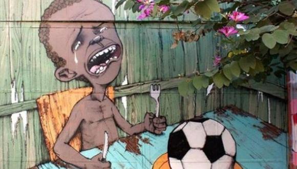 Brasil 2014: Aparece imagen viral del Mundial protestando contra la pobreza