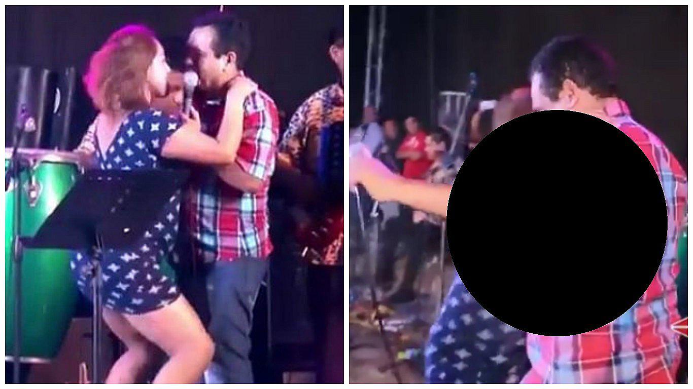 Facebook: Tony Rosado le alzó el vestido a mujer en pleno concierto (VIDEO)