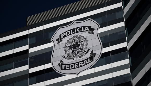 Vista de la fachada de la sede de la Policía Federal de Brasil. (Foto de CARL DE SOUZA / AFP)