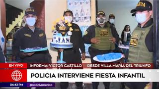 Policía interviene fiesta infantil con 12 niños sin mascarillas en Villa María del Triunfo (VIDEO)