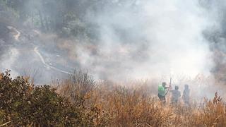 Dos incendios forestales se registran en menos de 24 horas en Huancavelica