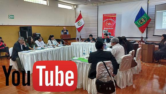 Tecnología: Consejo regional de Moquegua usa Youtube para difundir sesiones
