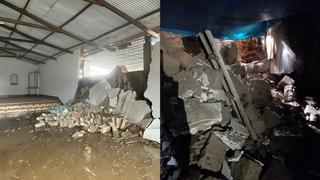Intensas lluvias hacen colapsar iglesia y viviendas en Áncash