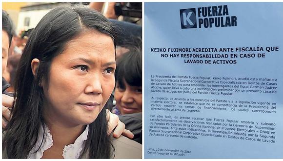 ​Keiko Fujimori declaró ante la Fiscalía de Lavado de Activos (VIDEO)