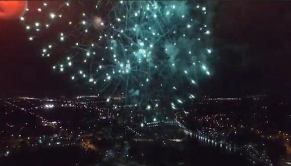 Impresionante: ¿Cómo se ven los fuegos artificiales desde un drone? (VIDEO)