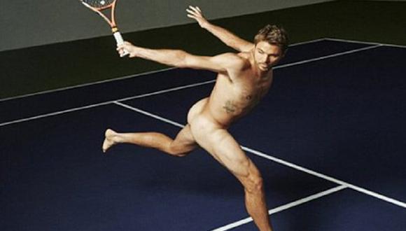 ​Tenista Stanislas Wawrinka posó desnudo para revista de deportes