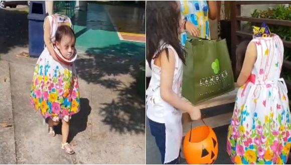 Niña con aterrador disfraz de Halloween se vuelve viral en Facebook (VIDEO)