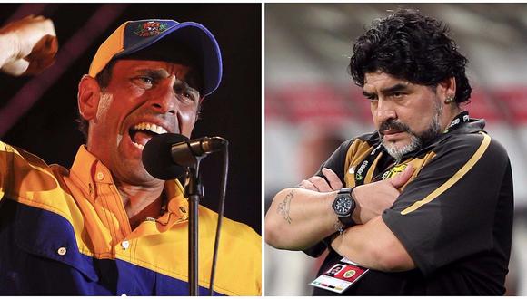 Henrique Capriles a Maradona: "El que defiende a Maduro que venga a Venezuela"