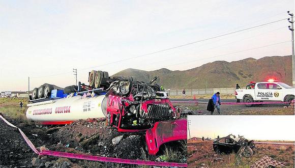 ​Ingeniera y chofer mueren en accidente en la carretera Juliaca - Cusco