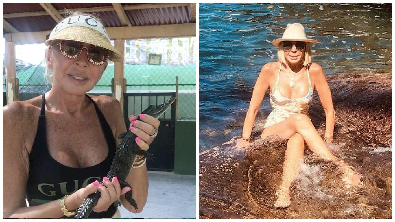 Laura Bozzo sorprende al publicar video en el que besa a un cocodrilo en México