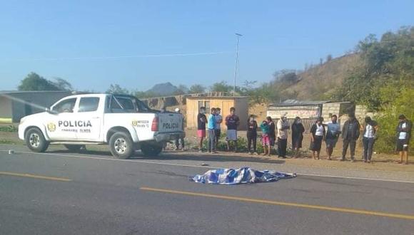Atropellan y matan a hombre en carretera al distrito de Olmos, en Lambayeque.