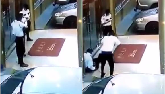YouTube: Guardia bromeaba con su rifle y por accidente disparó a compañero (VIDEO)