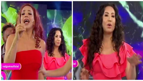Mónica Cabrejos se disfraza de Janet Barboza y ella se enfada en vivo (VIDEO)