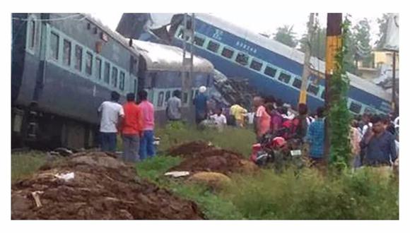 Al menos 23 muertos y 64 heridos tras descarrilarse tren en la India (VIDEO)