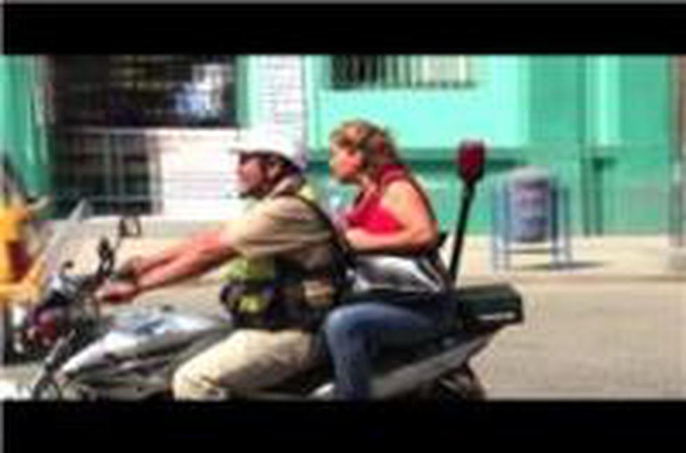 Ampay: Fotos de policías motorizados con fémina y coimeando en Chiclayo