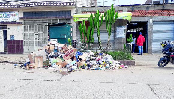 El Tambo luce sus avenidas con cúmulos de basura siendo focos infecciosos