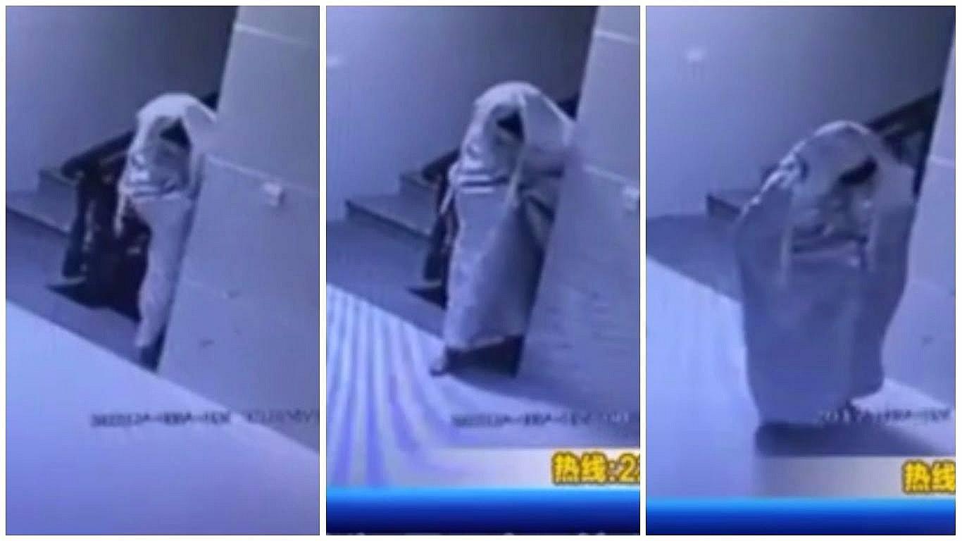 YouTube: ladrón se disfraza de fantasma para burlar seguridad pero todo termina mal (VIDEO)