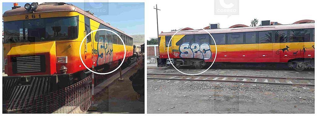 Realizan pintas con aerosol a autovagón dentro de museo ferroviario
