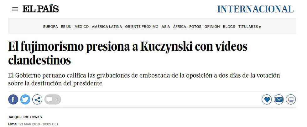 Medios internacionales también informan sobre crisis política en Perú (FOTOS)