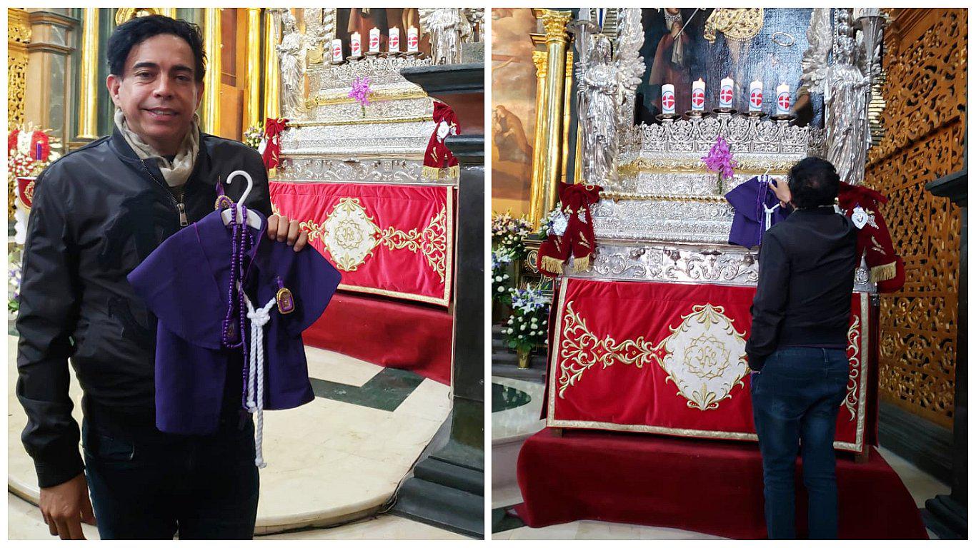 Ernesto Pimentel agradeció al Señor de los Milagros por la llegada de su hijo (FOTOS)